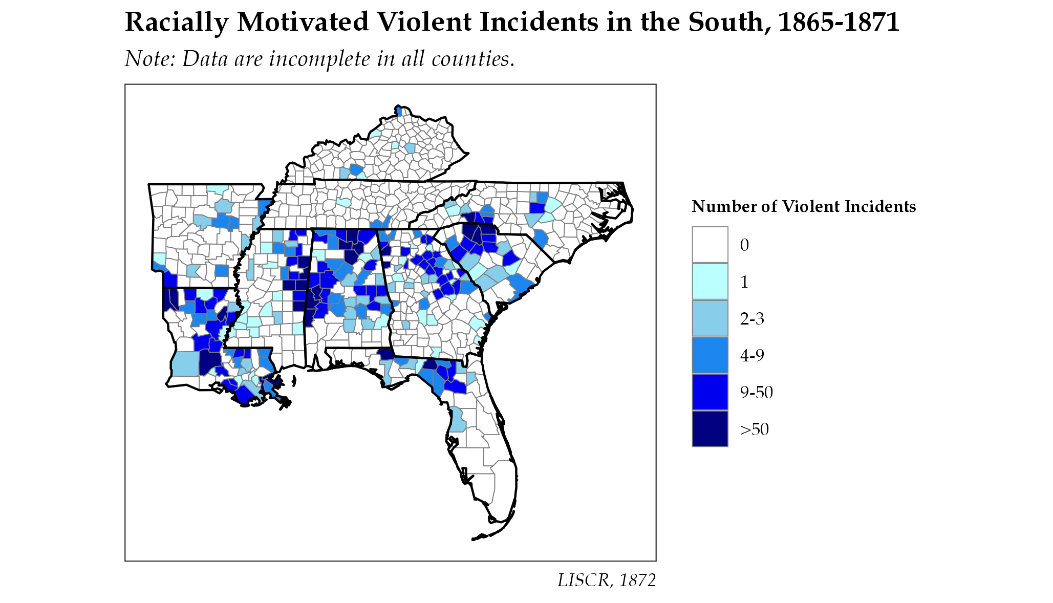Racial violence in the US South, 1865-1871