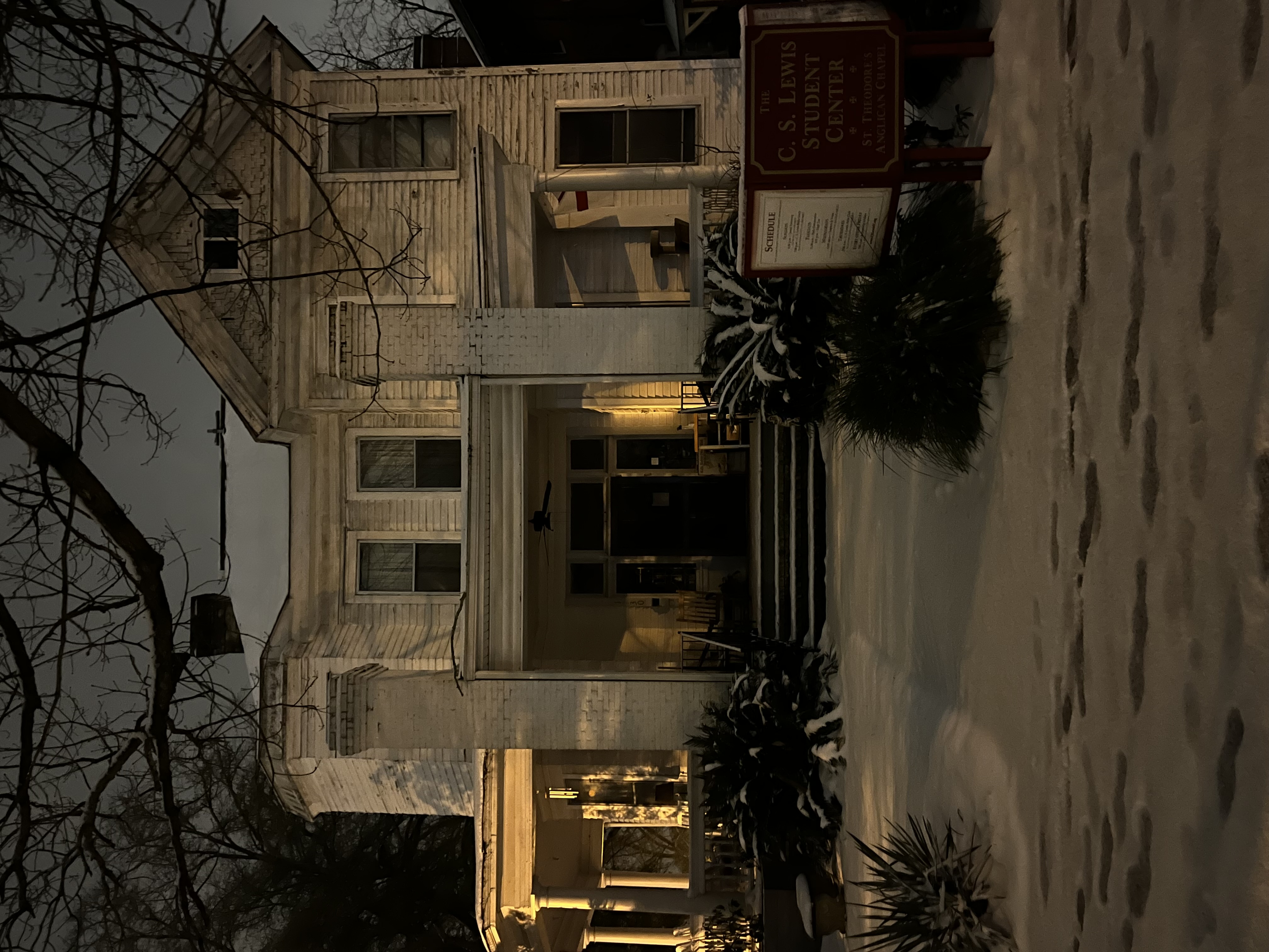 C.S. Lewis Student Center in the snow, January 2022